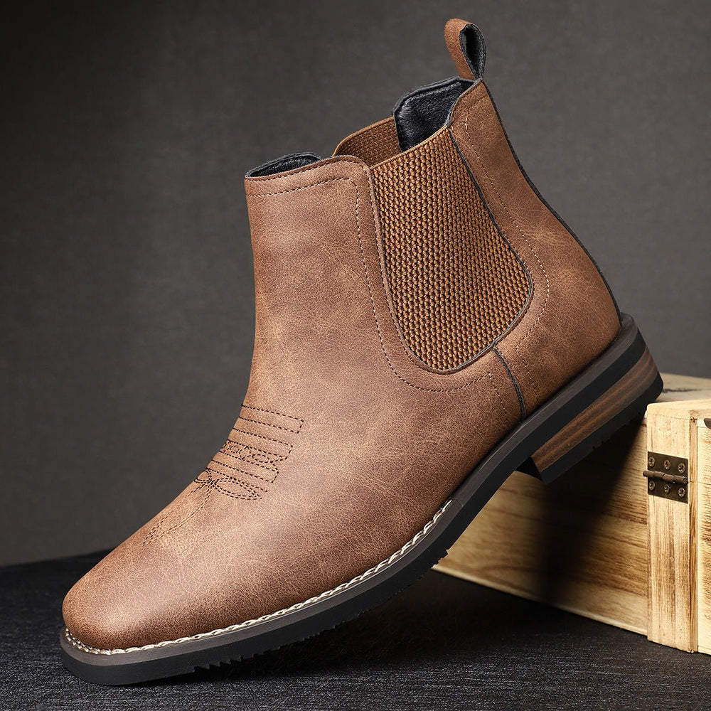 Daniel | Men's Western-Style Chelsea Slip-On Ankle Boots