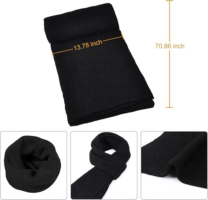 Victor Men's Winter Beanie and Gloves Set - Warm Knit Hat and Touchscreen Gloves for Cold Weather
