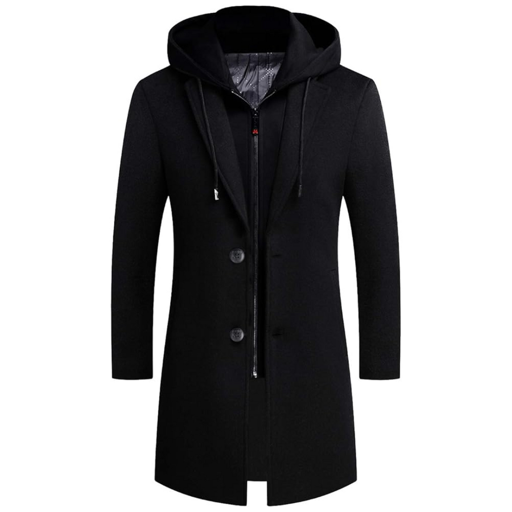 Men's Wool Blend Winter Trench Coat - Stylish & Warm Liam Collection