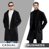 Men's Wool Blend Winter Trench Coat - Stylish & Warm Liam Collection
