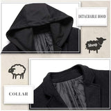Men's Wool Blend Winter Trench Coat - Stylish & Warm Liam Collection