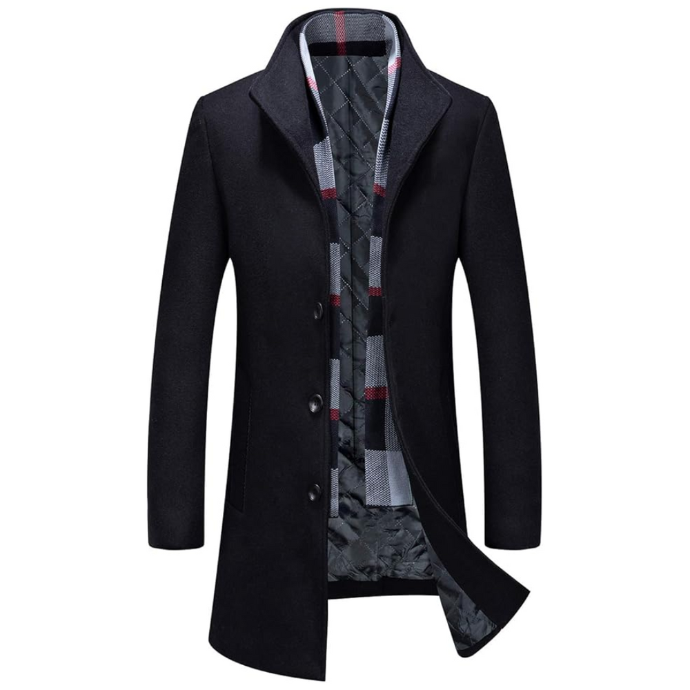 Men's Wool Blend Winter Trench Coat - Stylish & Warm Liam Collection