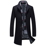 Men's Wool Blend Winter Trench Coat - Stylish & Warm Liam Collection