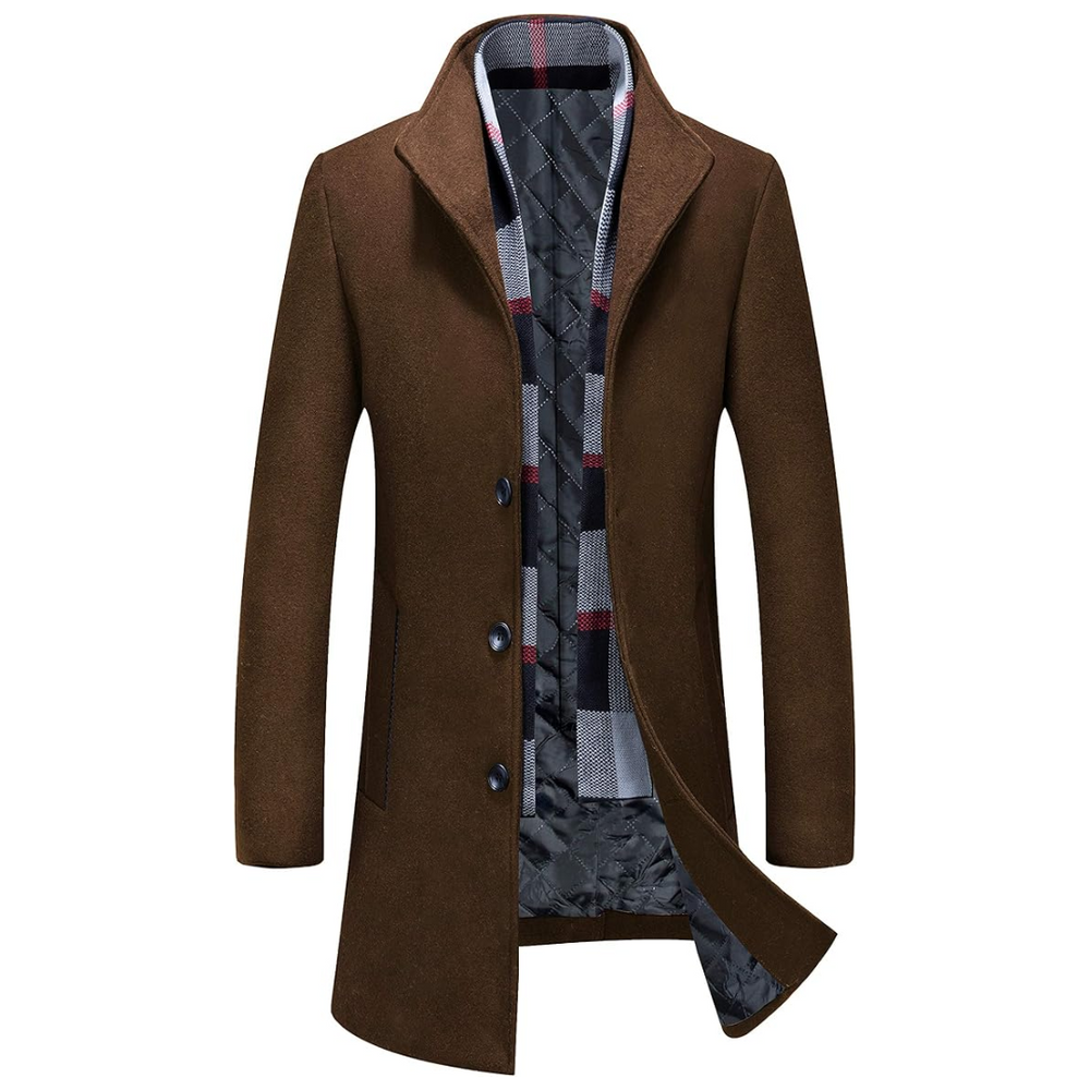 Men's Wool Blend Winter Trench Coat - Stylish & Warm Liam Collection