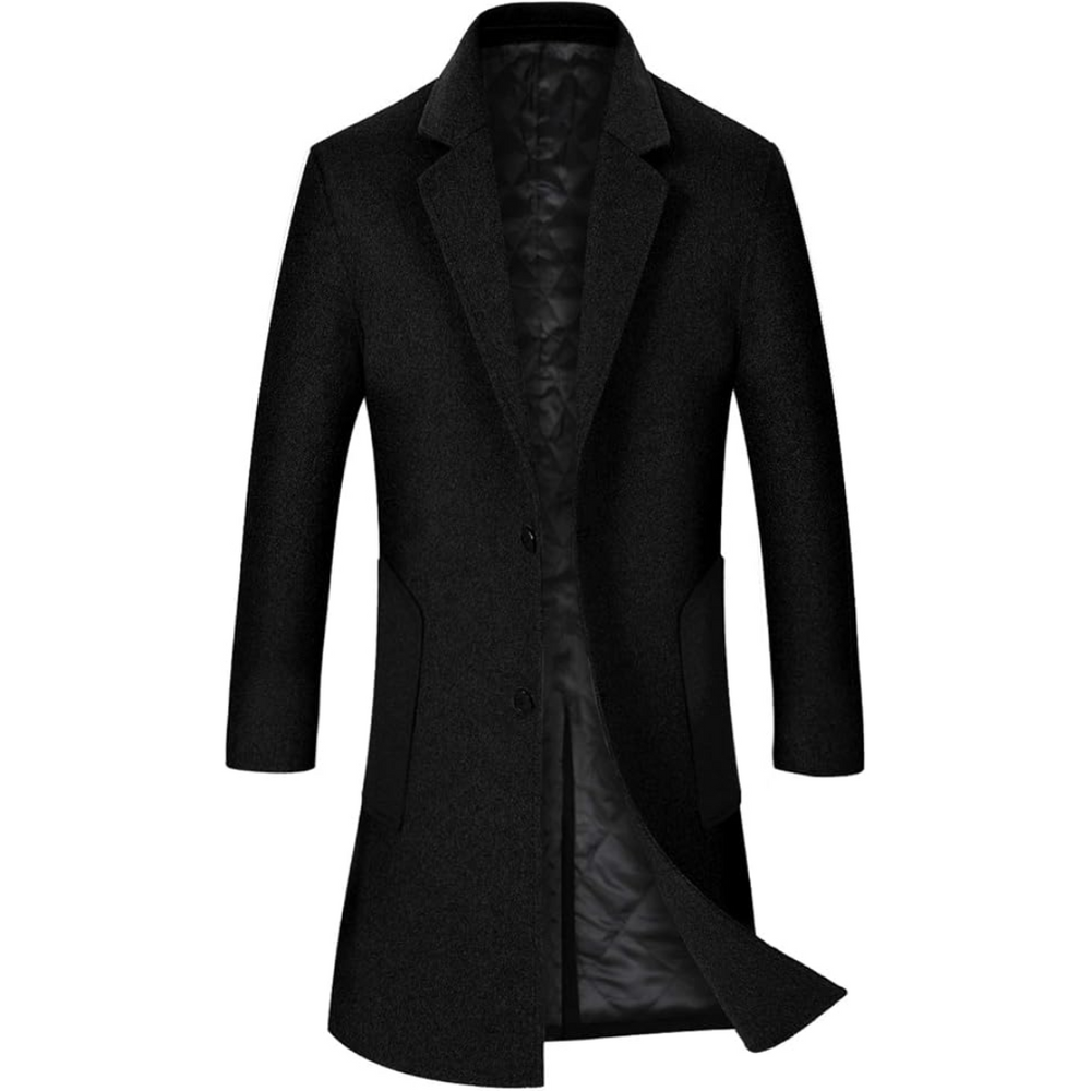 Pedro Men's Wool Blend Trench Coat - Stylish & Warm Overcoat for Fall & Winter