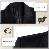 Pedro Men's Wool Blend Trench Coat - Stylish & Warm Overcoat for Fall & Winter