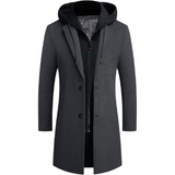 Pedro Men's Wool Blend Trench Coat - Stylish & Warm Overcoat for Fall & Winter