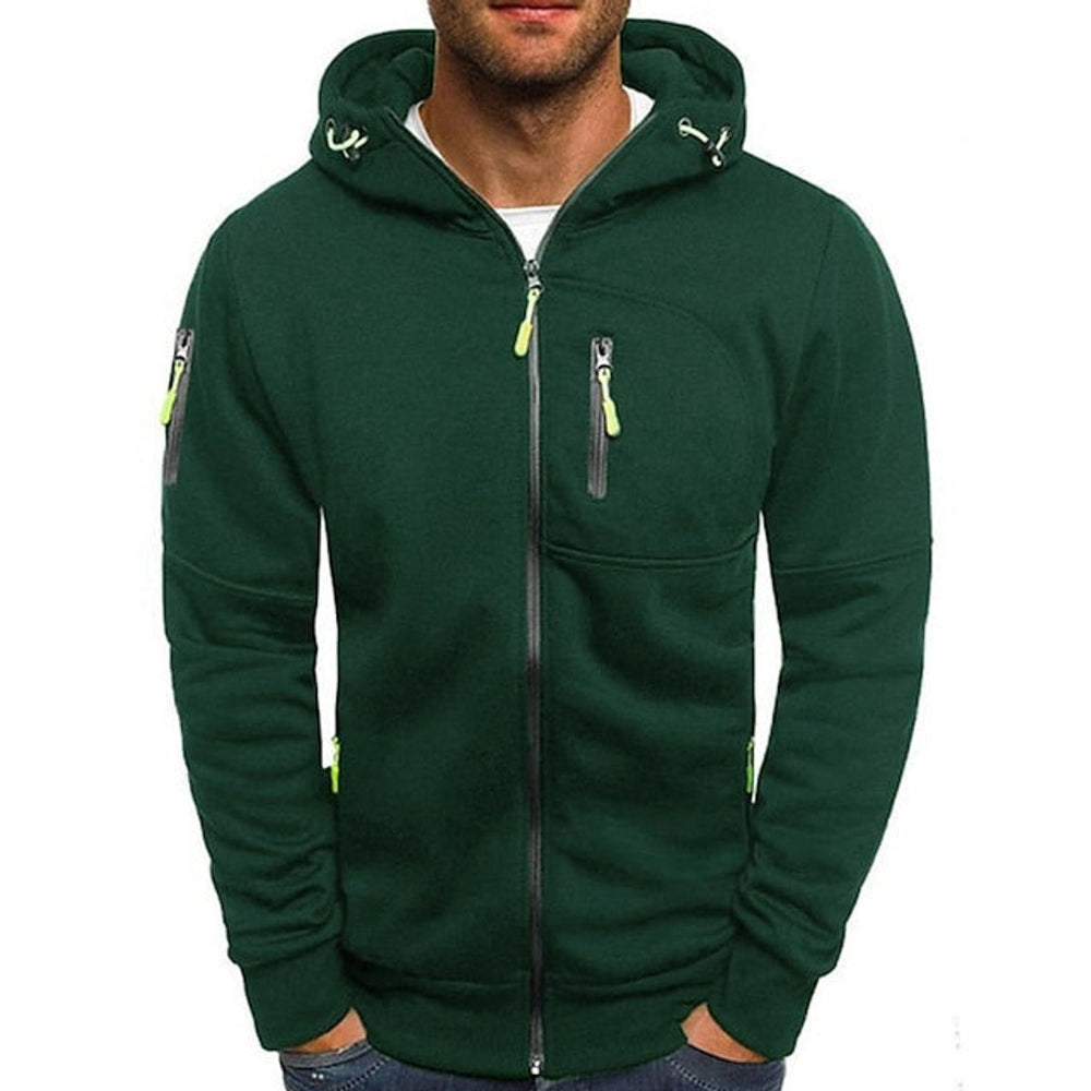 Benjamin | Men's Zip-Up Hooded Knit Sweater Fleece Pullover Hoodie
