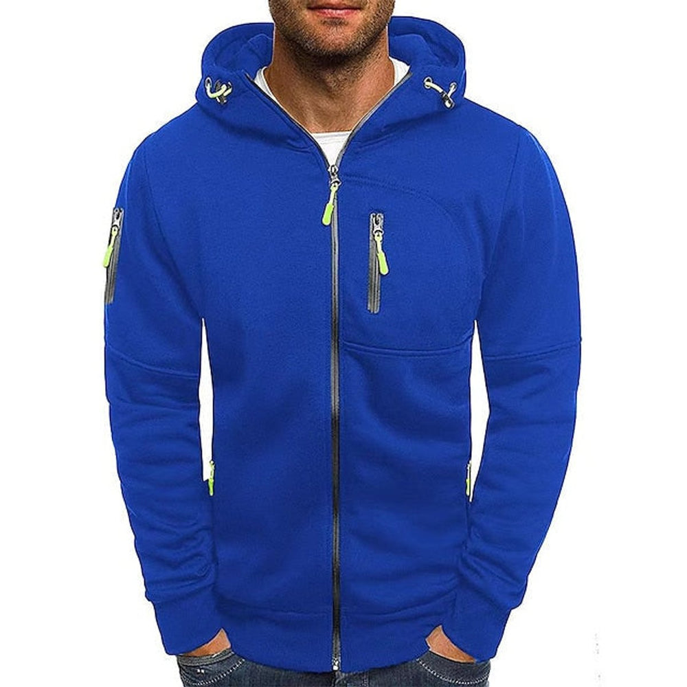 Benjamin | Men's Zip-Up Hooded Knit Sweater Fleece Pullover Hoodie