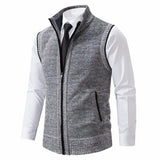 Matthew | Men's Zip-Up Sleeveless Knit Cardigan Sweater Vest