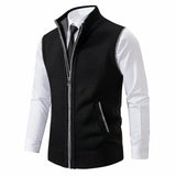 Matthew | Men's Zip-Up Sleeveless Knit Cardigan Sweater Vest