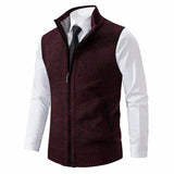 Matthew | Men's Zip-Up Sleeveless Knit Cardigan Sweater Vest