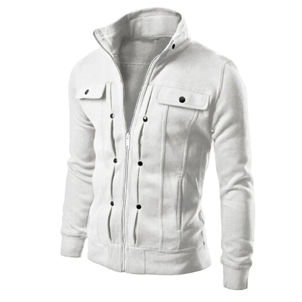 Men's Zip-Up Stand Collar Jacket - Carlo