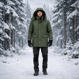 Winter Coat Mens Hooded Insulated Outdoor Jacket