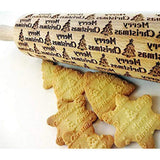 Christmas Embossing Rolling Pin – Engraved Pattern Roller for Cookies