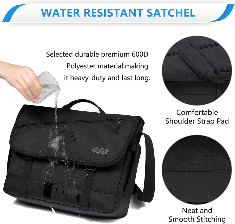 Water-Resistant Laptop Messenger Bag with Adjustable Strap - WorkMate Series | Durable & Stylish for Professionals