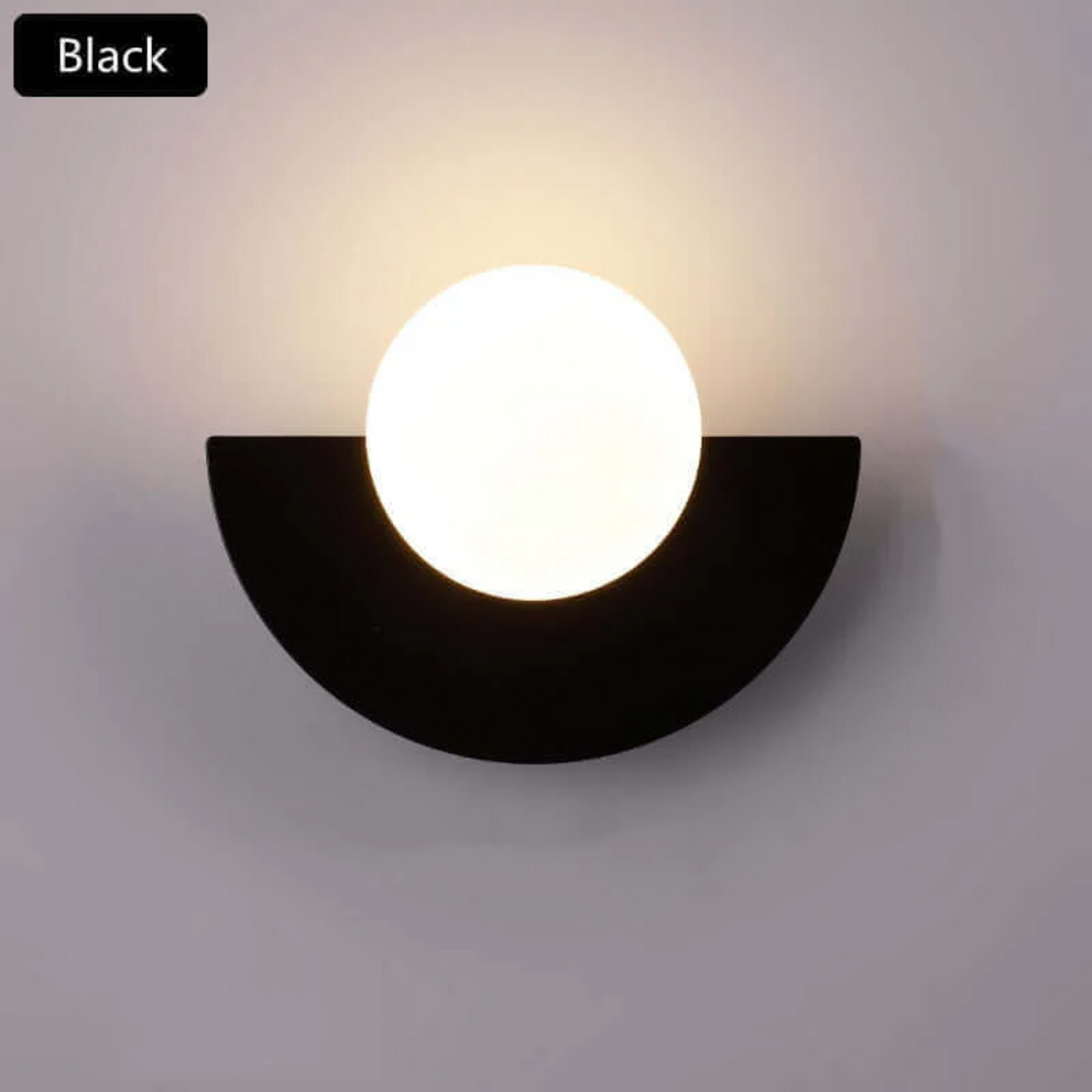 Modern Luna Metal Half Moon Wall Lamp - Stylish LED Lighting for Home Decor