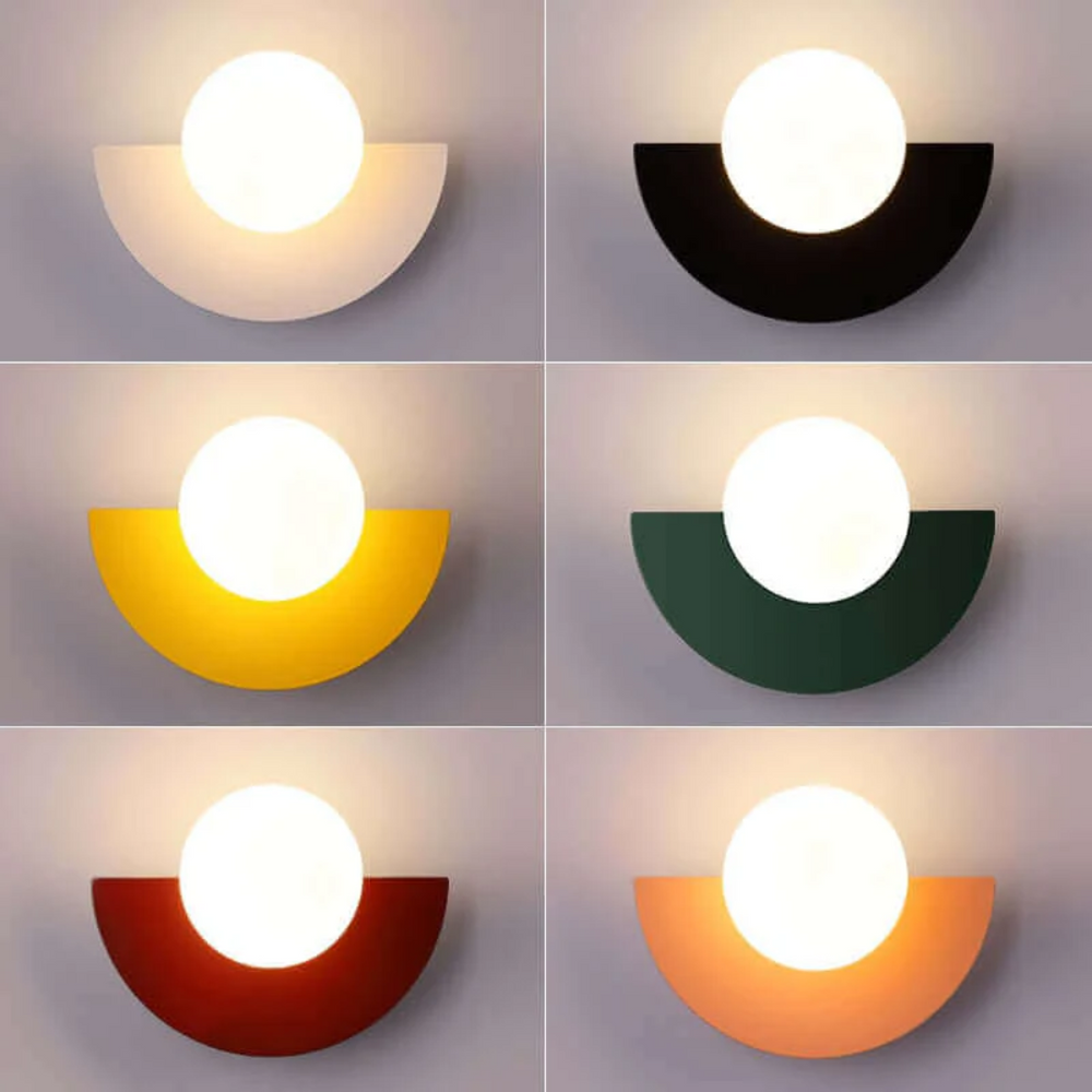 Modern Luna Metal Half Moon Wall Lamp - Stylish LED Lighting for Home Decor