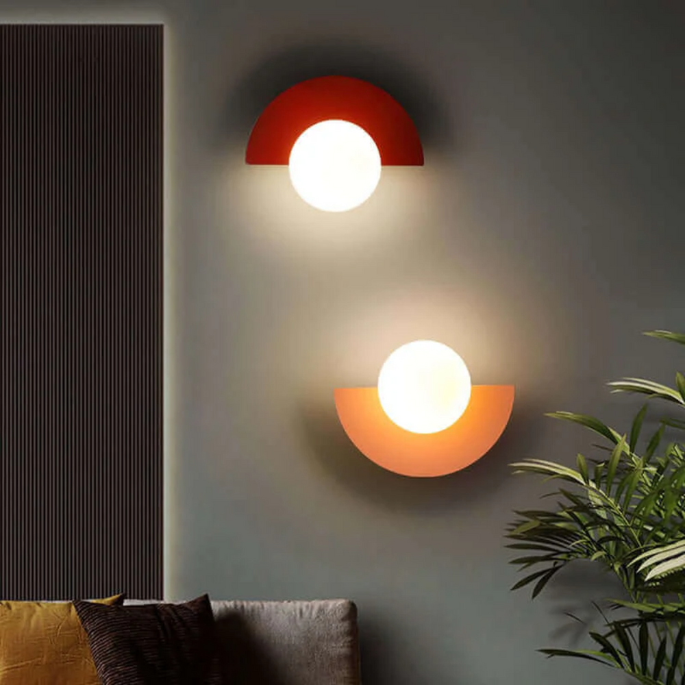 Modern Luna Metal Half Moon Wall Lamp - Stylish LED Lighting for Home Decor