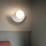 Modern Luna Metal Half Moon Wall Lamp - Stylish LED Lighting for Home Decor