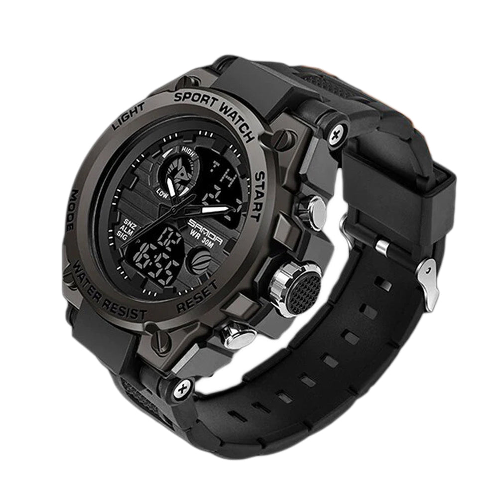 Durable Military Men's Watch - Tactical Waterproof Timepiece with Luminous Dial & Adjustable Strap