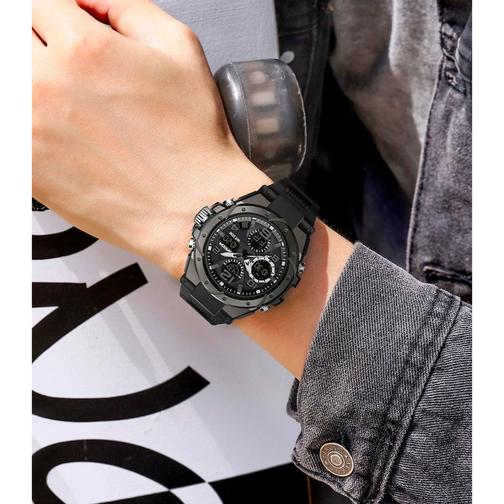 Durable Military Men's Watch - Tactical Waterproof Timepiece with Luminous Dial & Adjustable Strap