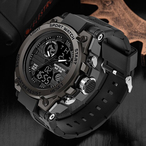 Durable Military Men's Watch - Tactical Waterproof Timepiece with Luminous Dial & Adjustable Strap