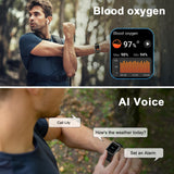 Wayne Military Smartwatch for Men - Advanced Fitness Tracker, Rugged Design, Waterproof, GPS & Heart Rate Monitor