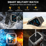 Wayne Military Smartwatch for Men - Advanced Fitness Tracker, Rugged Design, Waterproof, GPS & Heart Rate Monitor