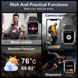 Wayne Military Smartwatch for Men - Advanced Fitness Tracker, Rugged Design, Waterproof, GPS & Heart Rate Monitor