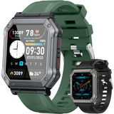 Wayne Military Smartwatch for Men - Advanced Fitness Tracker, Rugged Design, Waterproof, GPS & Heart Rate Monitor