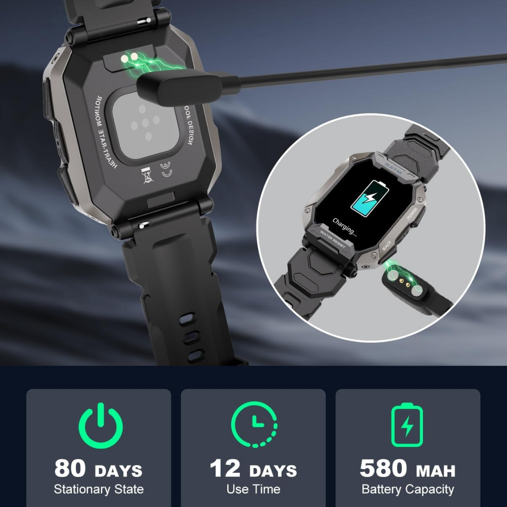 Enhanced Product Title: "Steven Military Tactical Smartwatch - Rugged GPS, Fitness Tracker, Waterproof, Long Battery Life" 

This title includes relevant keywords and features that can attract potential buyers while optimizing for search engines.