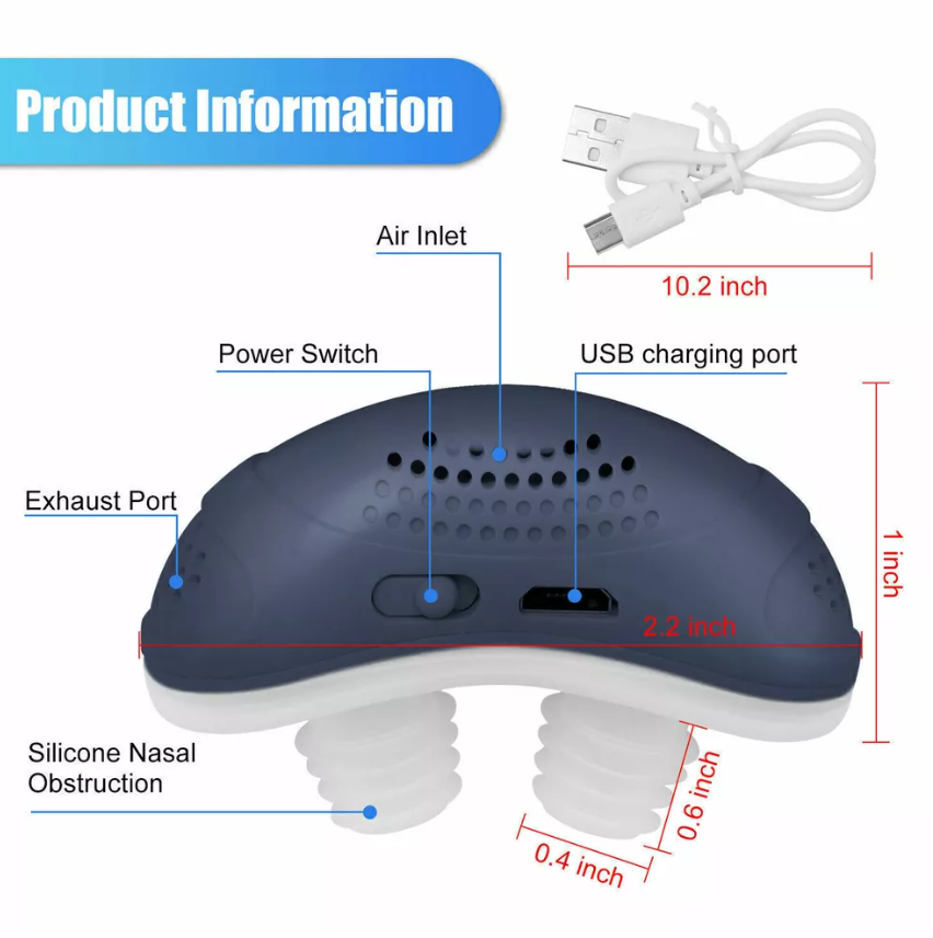 Compact Mini CPAP Anti-Snoring Device – Discreet, Effective Solution for Peaceful Sleep