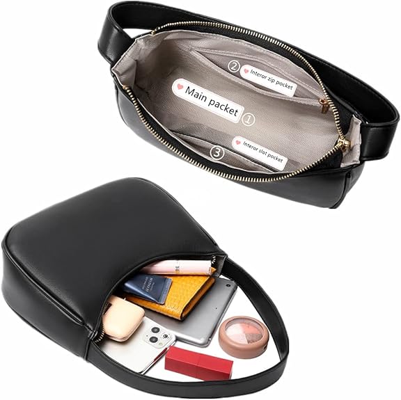 Stylish Mini Hobo Bag with Zipper - Sabrina | Trendy Handbag for Everyday Use