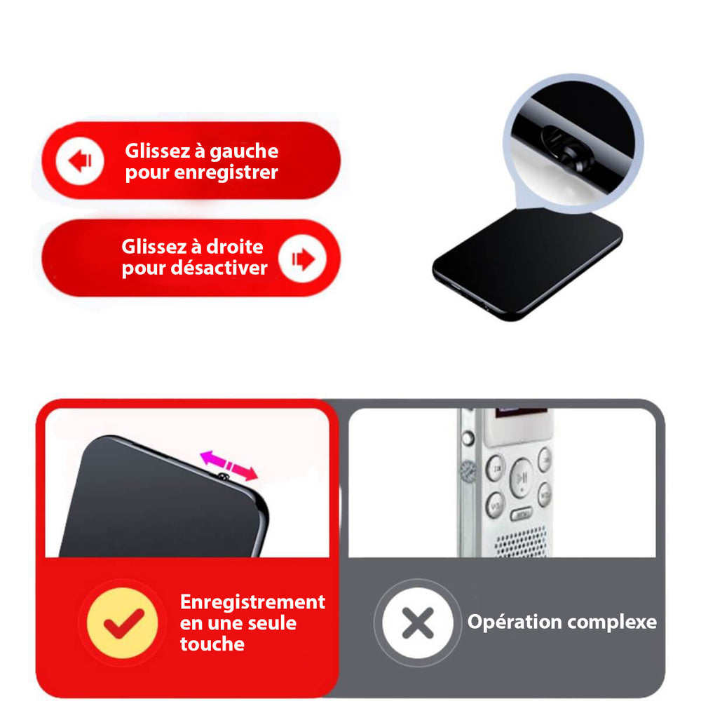 Ultra-Slim Micro Voice Recorder – Discreet Audio Capture Device for Meetings, Lectures & Interviews