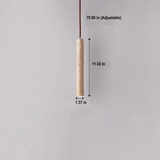 Minimalist Wabi-Sabi LED Chandelier in Travertine - LumoLine Modern Lighting Fixture
