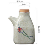 Artisan Hand-Painted Ceramic Oil & Sauce Pourer - Unique Kitchen Accessory
