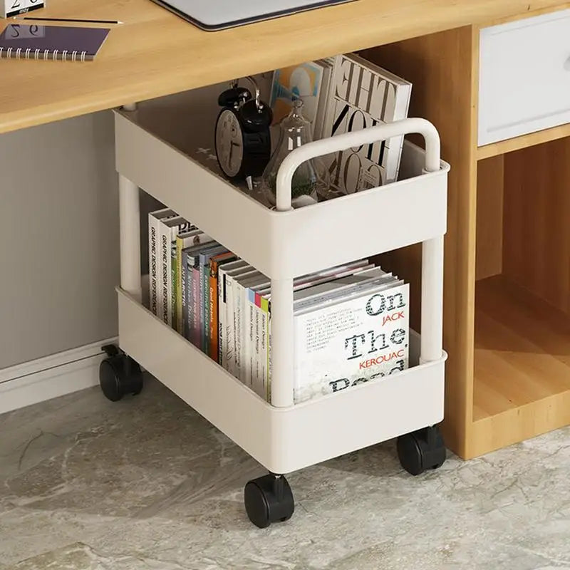 Rollit Mobile Library Cart with Wheels - Portable Book Trolley for Easy Transport & Organization