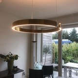 Modern HaloRing Circle LED Pendant Light - Stylish & Energy-Efficient Lighting Fixture for Home Decor