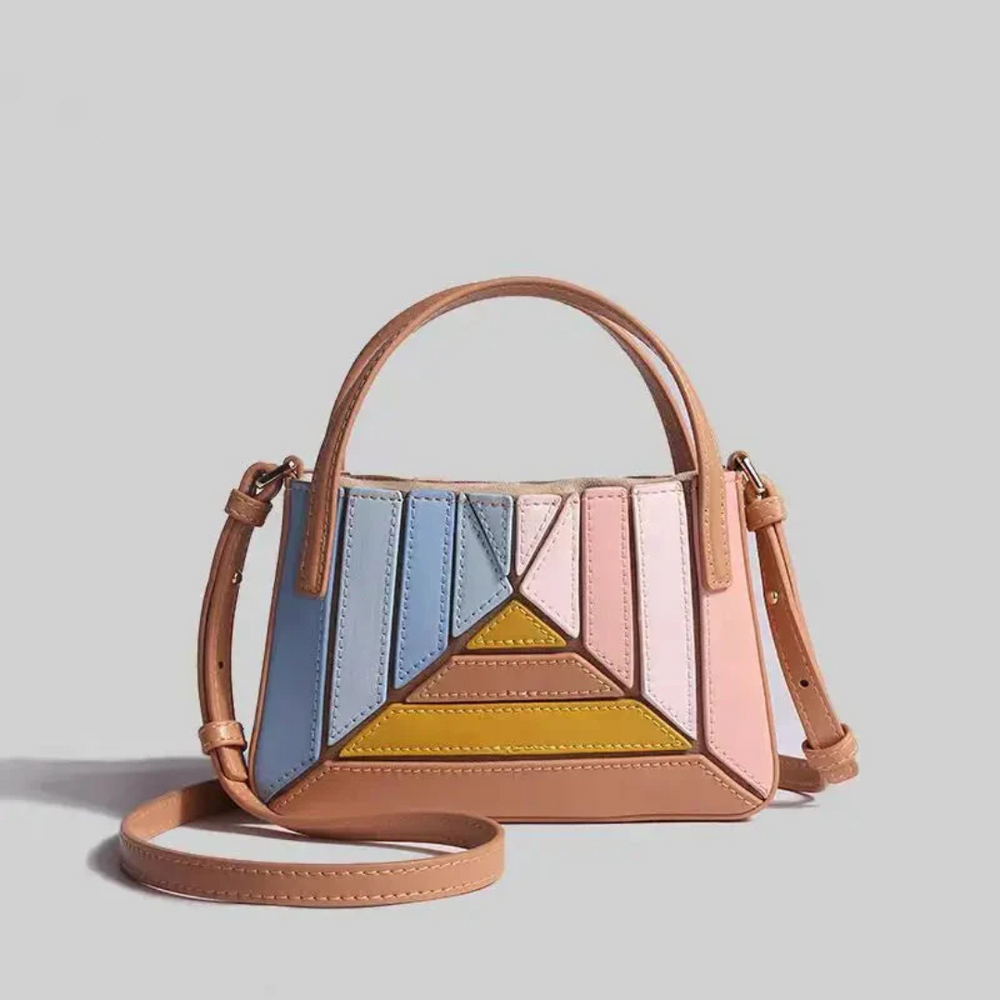 GeoChic Modern Geometric Handbag - Stylish & Trendy Tote for Fashion Forward Women