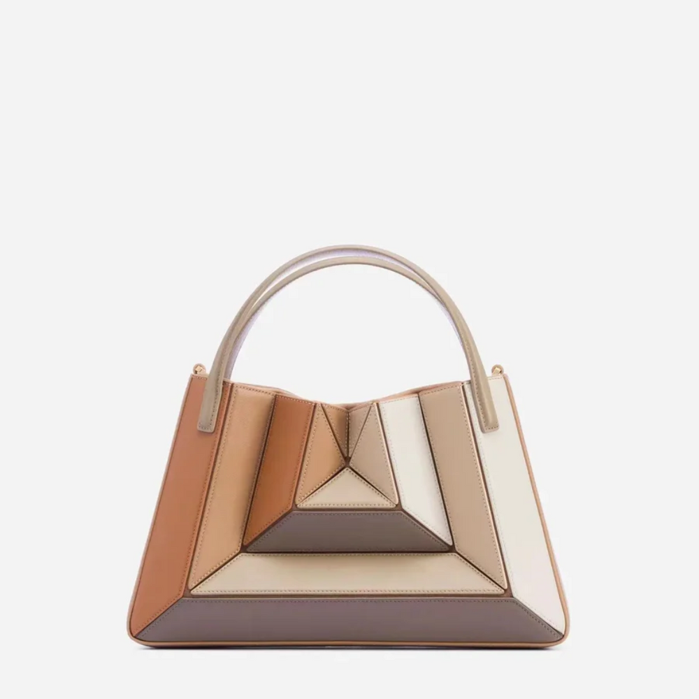 GeoChic Modern Geometric Handbag - Stylish & Trendy Tote for Fashion Forward Women