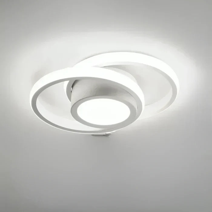 Twilight Rings Modern LED Ceiling Lamp - Stylish Double Ring Design for Contemporary Spaces