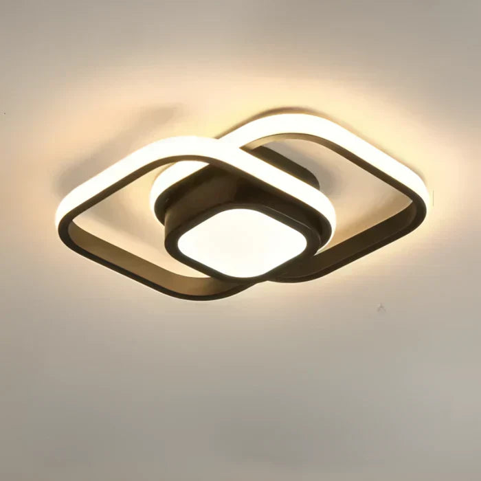 Twilight Rings Modern LED Ceiling Lamp - Stylish Double Ring Design for Contemporary Spaces