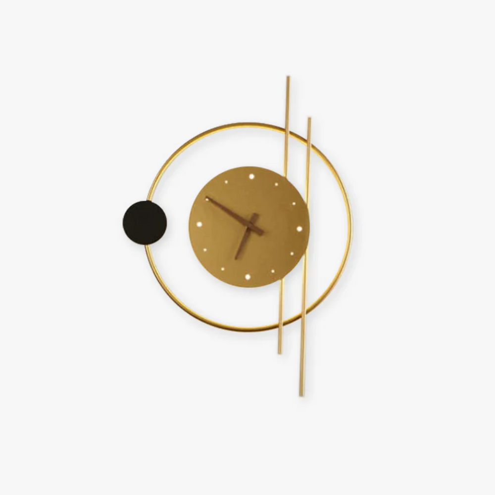 Chronos Modern LED Wall Clock Lamp - Stylish Timepiece with Ambient Lighting for Home Decor