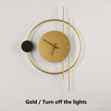 Chronos Modern LED Wall Clock Lamp - Stylish Timepiece with Ambient Lighting for Home Decor