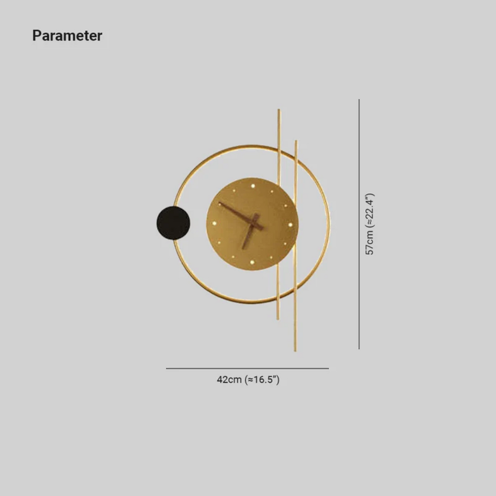 Chronos Modern LED Wall Clock Lamp - Stylish Timepiece with Ambient Lighting for Home Decor