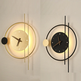 Chronos Modern LED Wall Clock Lamp - Stylish Timepiece with Ambient Lighting for Home Decor