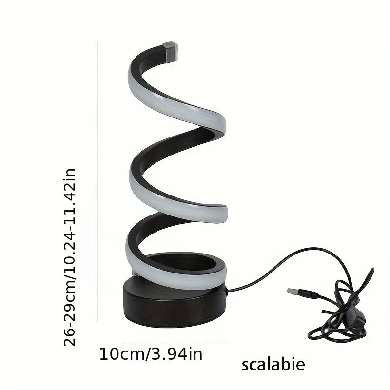 Modern S-Shaped Desk Lamp - FlexiGlow Adjustable LED Lighting for Home Office & Study