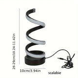 Modern S-Shaped Desk Lamp - FlexiGlow Adjustable LED Lighting for Home Office & Study