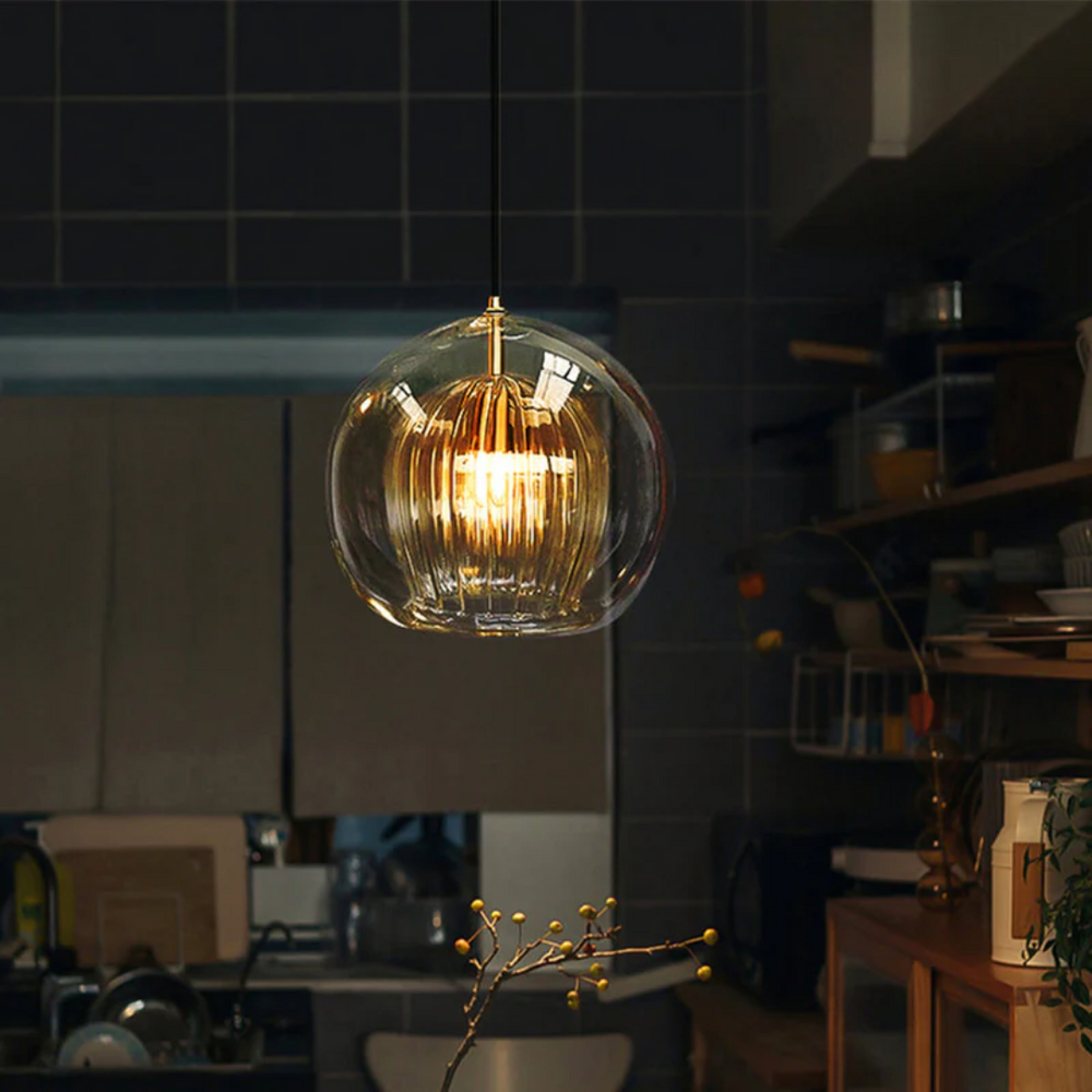 Stylish Modern Spherical LED Pendant Light - Aurora Sphere | Energy-Efficient Lighting for Home & Office Decor